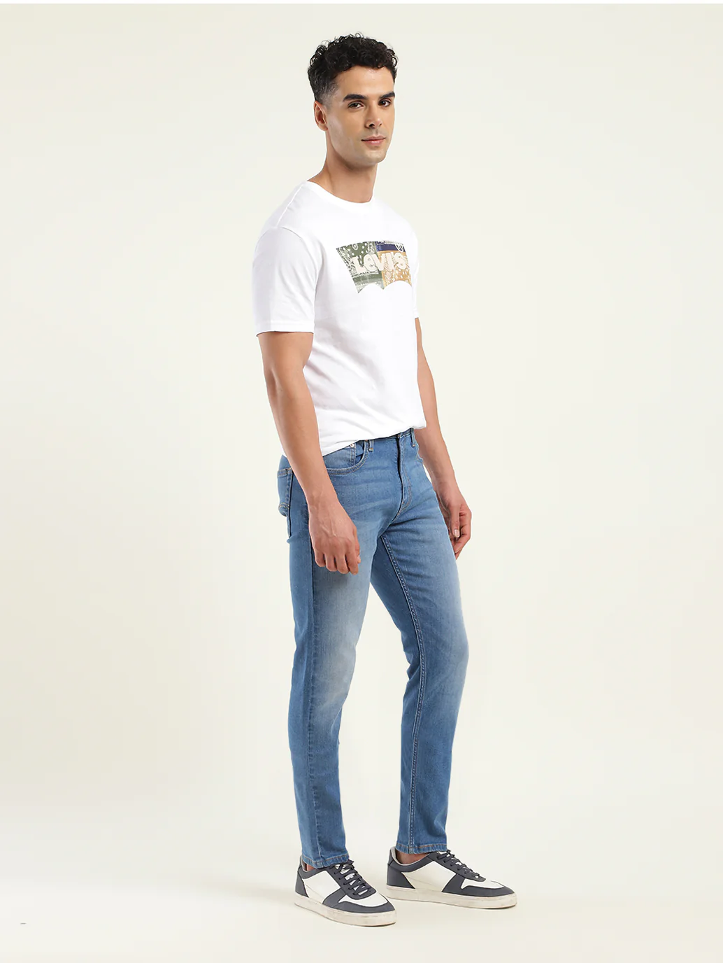 Men's 512 Blue Slim Tapered Fit Mid Rise Jeans - Image 6