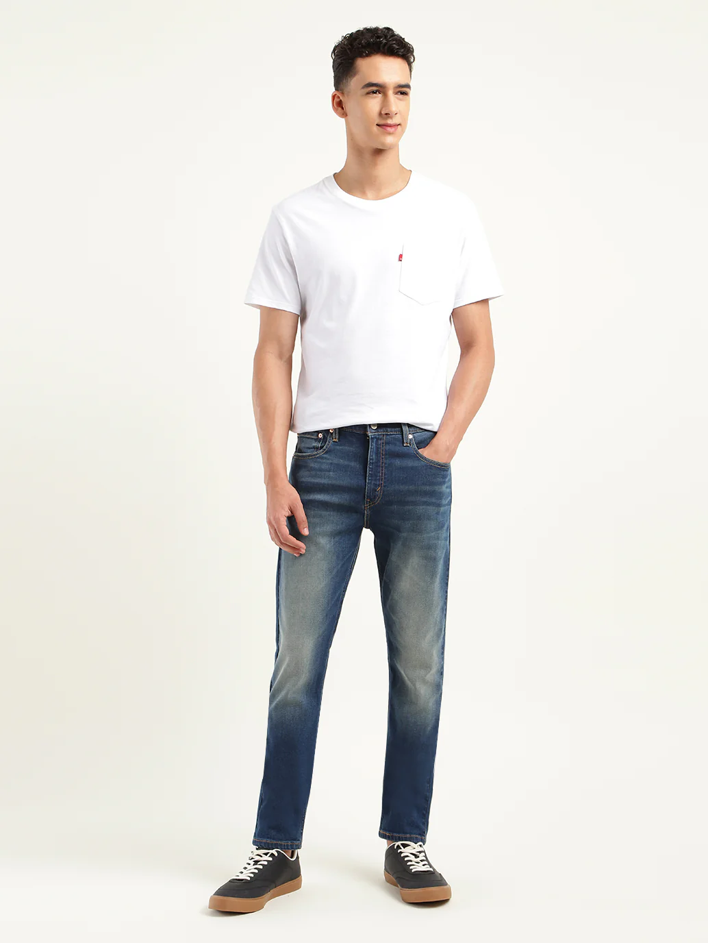 Men's 512 Blue Slim Tapered Fit Mid Rise Jeans - Image 3