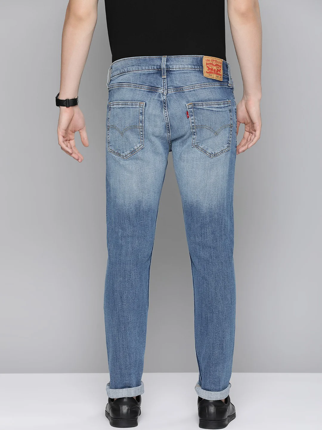 Men's 512 Blue Slim Tapered Fit Mid Rise Jeans - Image 2
