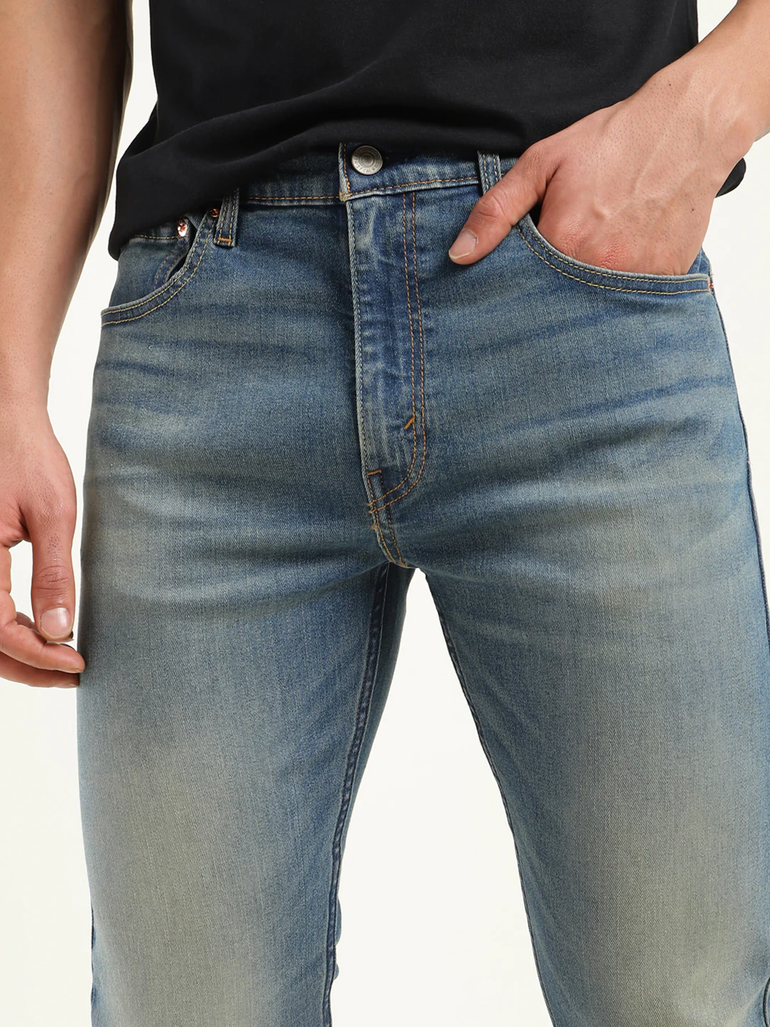 Men's 512 Blue Slim Tapered Fit Mid Rise Jeans - Image 3