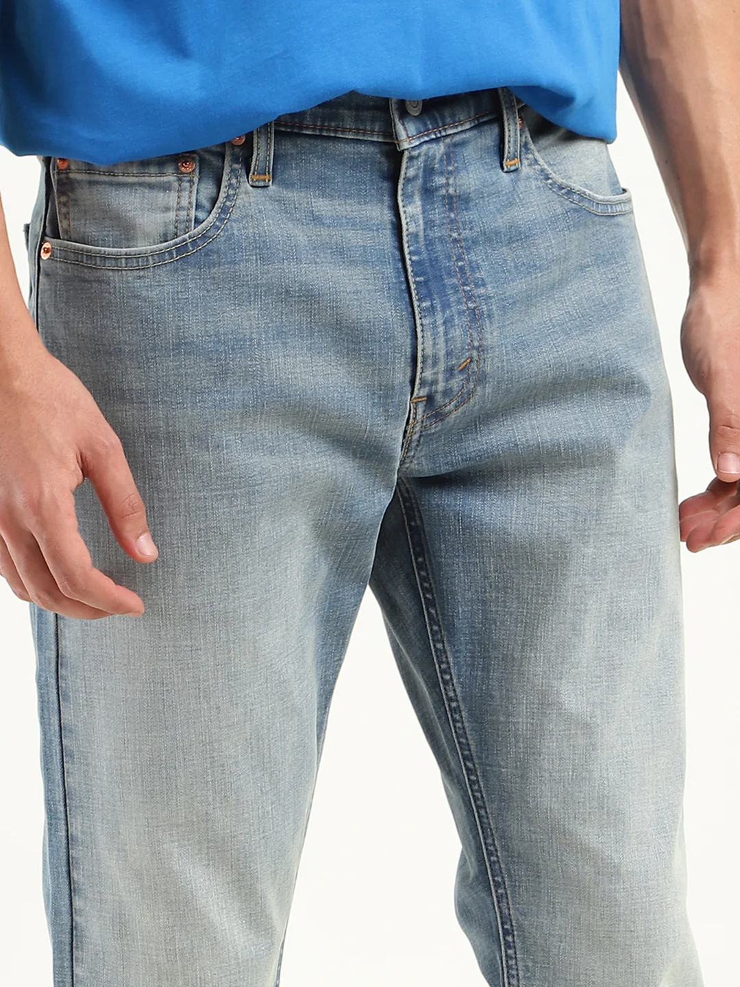 Men's 512 Blue Slim Tapered Fit Mid Rise Jeans - Image 5
