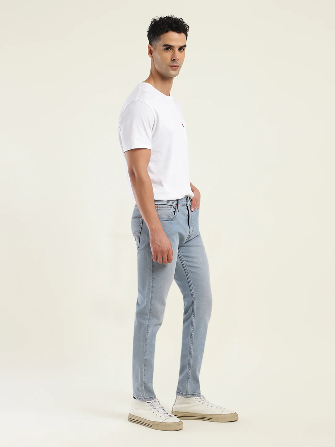 Men's 512 Blue Slim Tapered Fit Mid Rise Jeans - Image 5