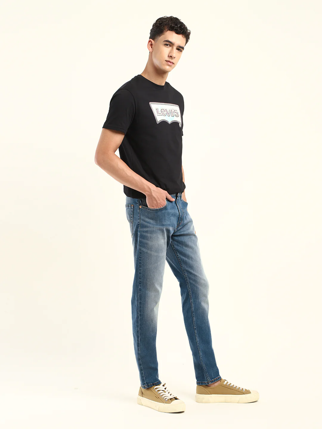 Men's 512 Blue Slim Tapered Fit Mid Rise Jeans - Image 7