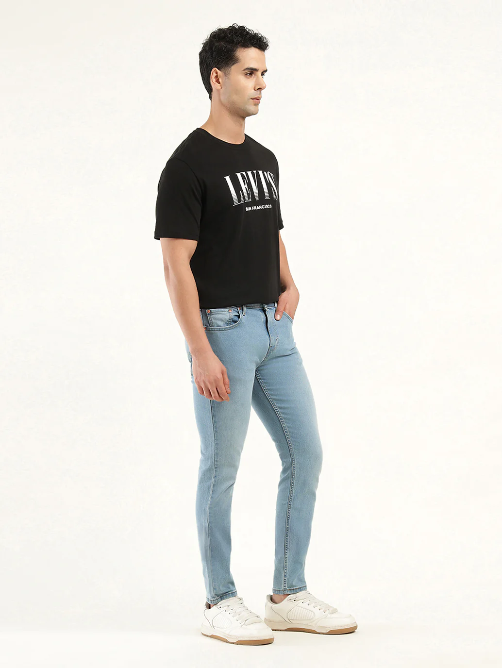 Men's 512 Blue Slim Tapered Fit Mid Rise Jeans - Image 6
