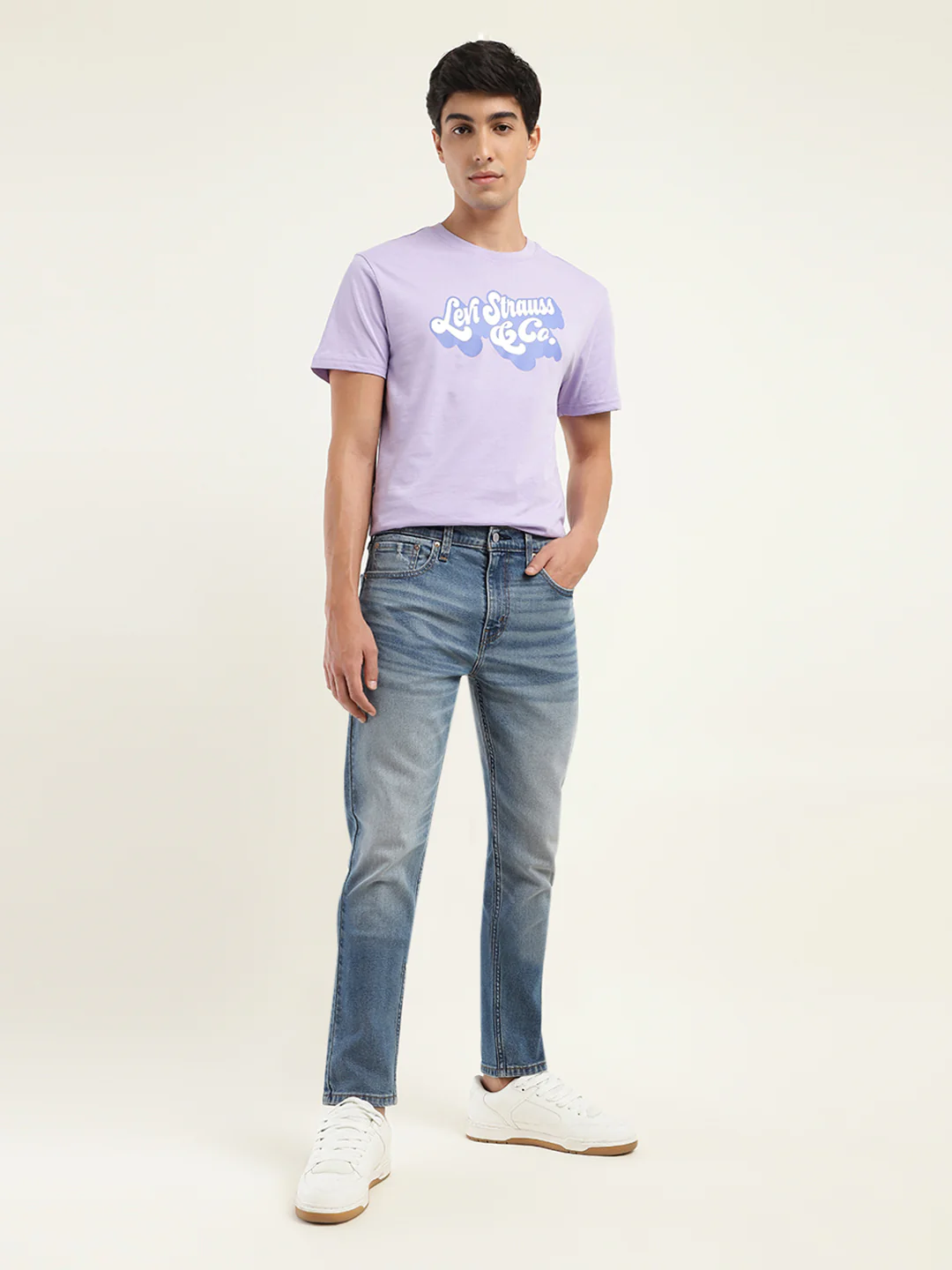Men's 512 Blue Slim Tapered Fit Mid Rise Jeans