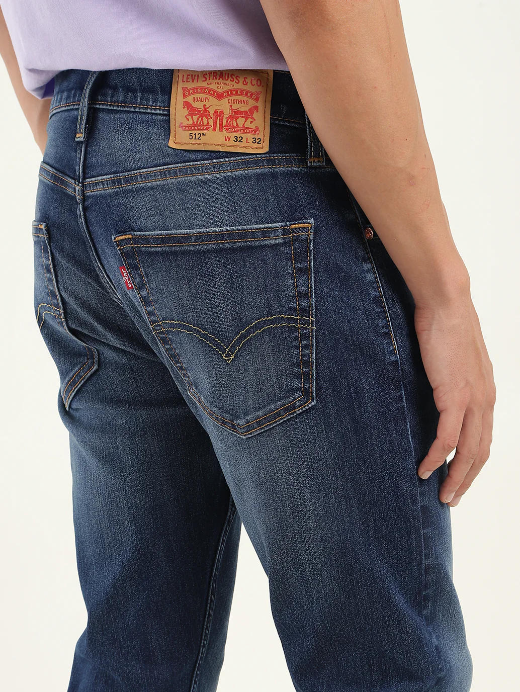 Men's 512 Blue Slim Tapered Fit Mid Rise Jeans - Image 5