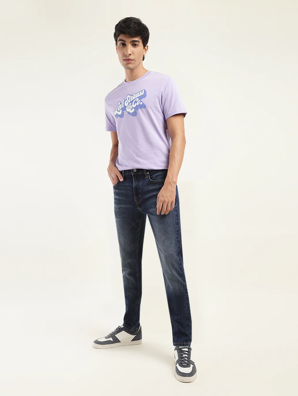 Men's 512 Blue Slim Tapered Fit Mid Rise Jeans - Image 7