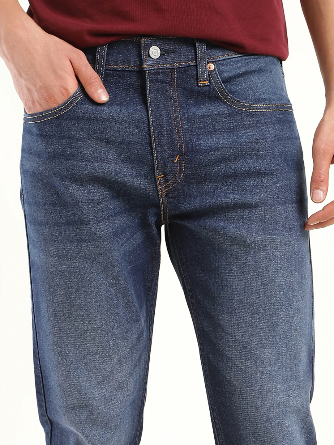 Men's 512 Blue Slim Tapered Fit Mid Rise Jeans - Image 5