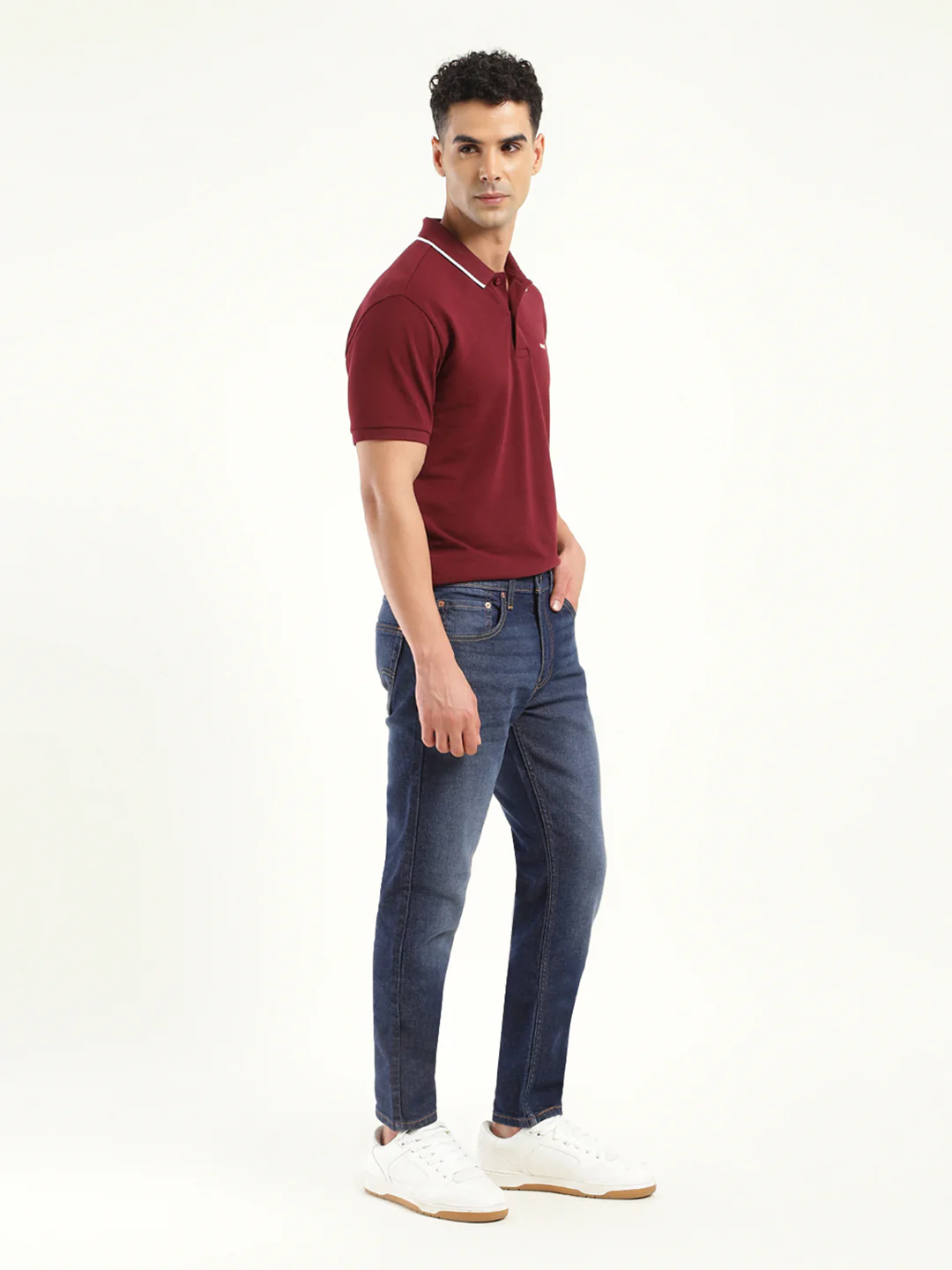 Men's 512 Blue Slim Tapered Fit Mid Rise Jeans - Image 7