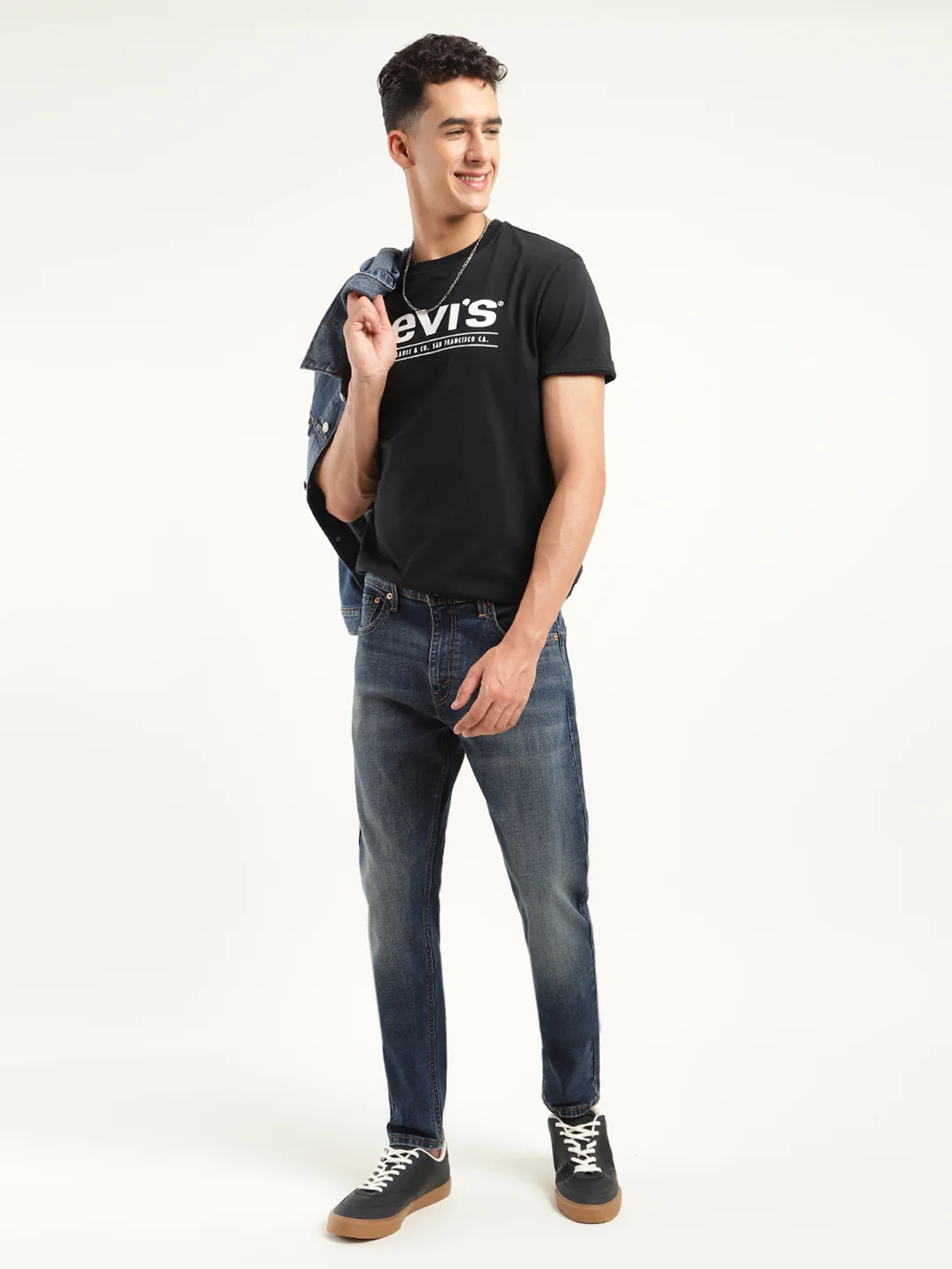 Men's 512 Blue Slim Tapered Fit Mid Rise Jeans