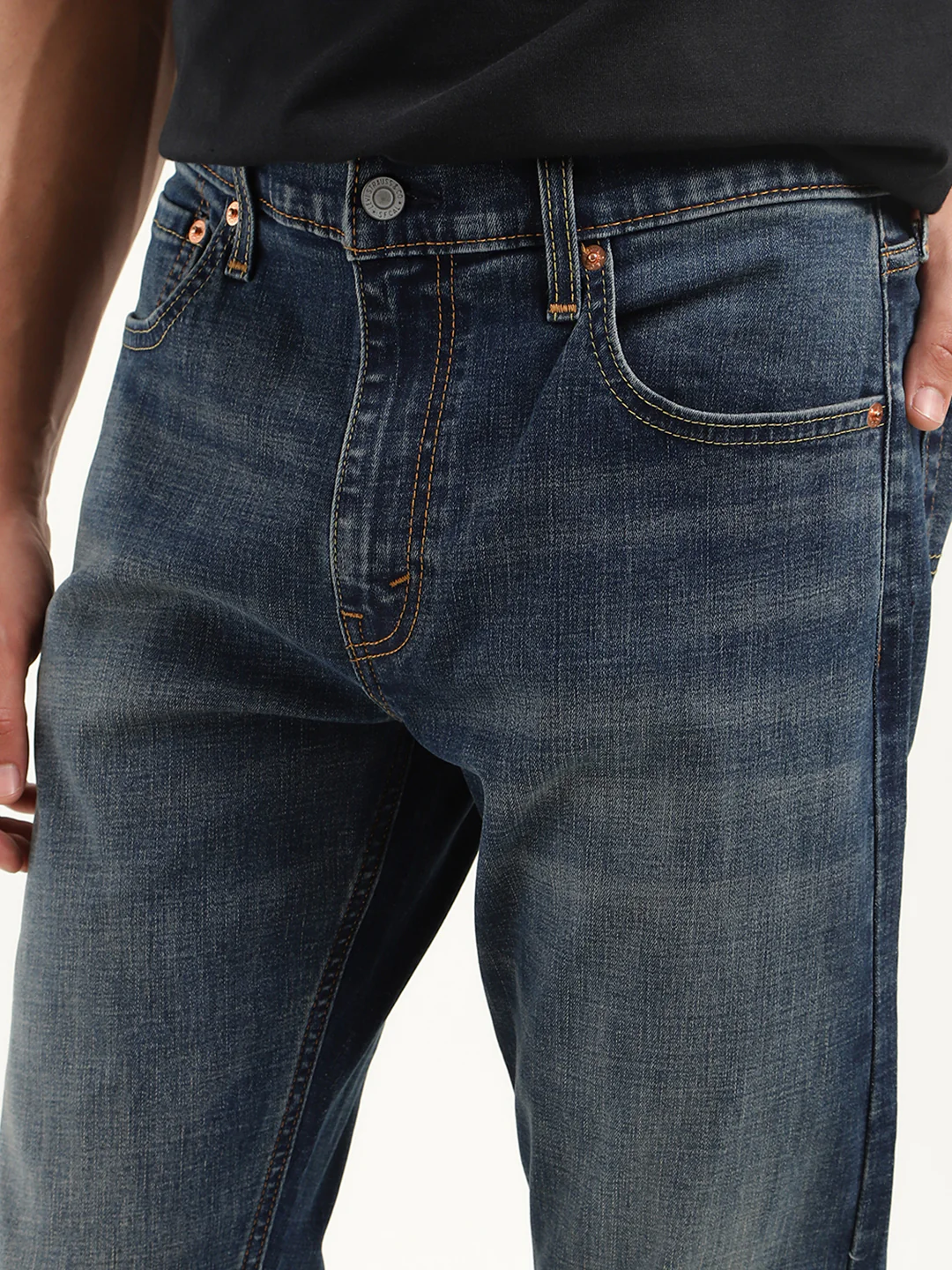 Men's 512 Blue Slim Tapered Fit Mid Rise Jeans - Image 5