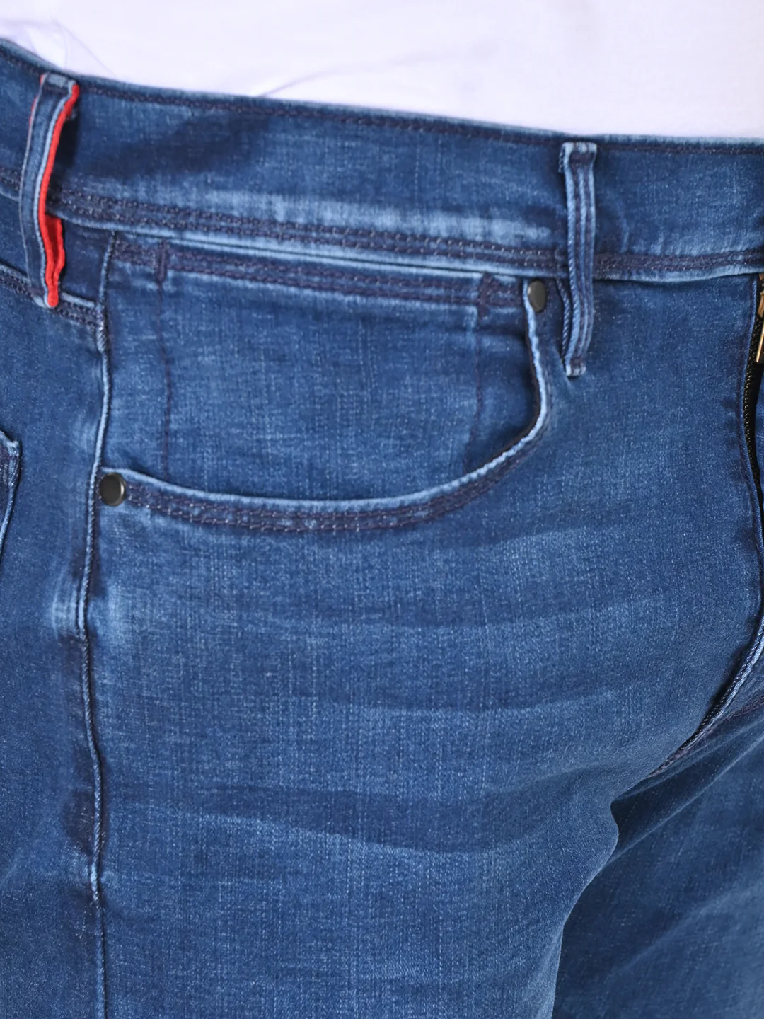 Men's Redloop 512 Blue Slim Tapered Fit Mid Rise Jeans - Image 3
