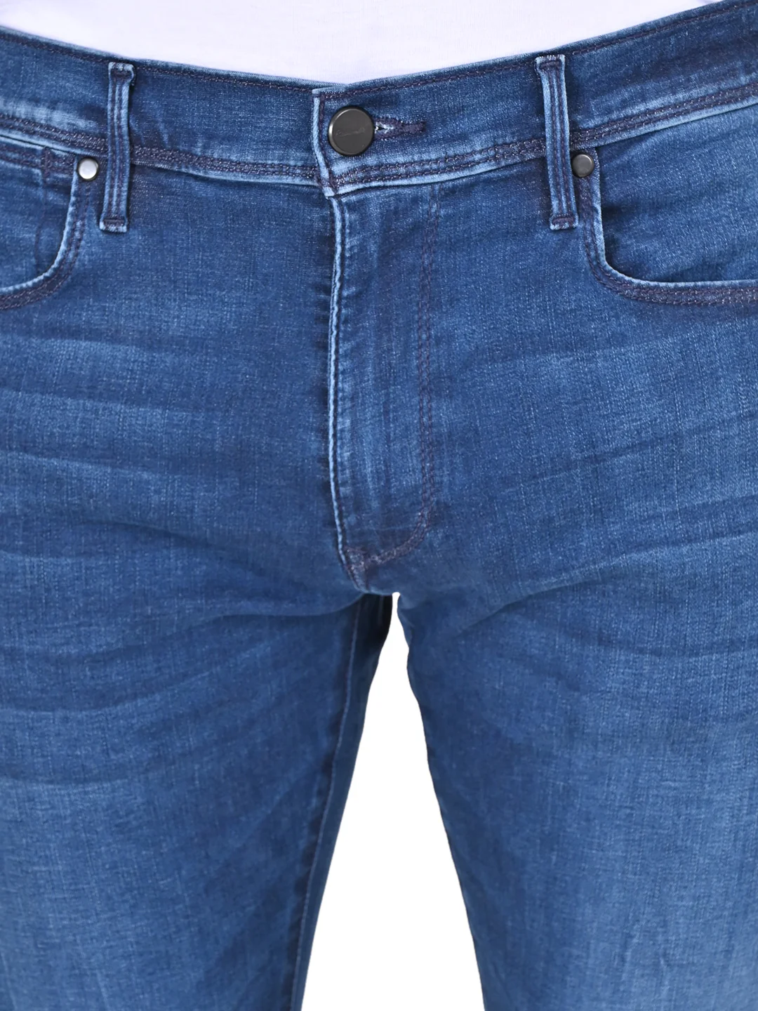 Men's Redloop 512 Blue Slim Tapered Fit Mid Rise Jeans - Image 5