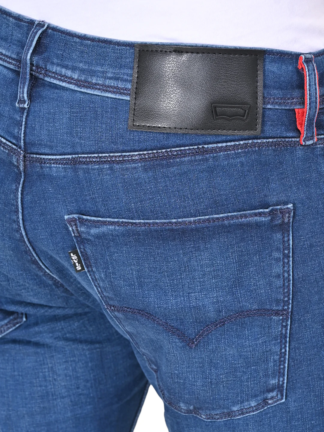 Men's Redloop 512 Blue Slim Tapered Fit Mid Rise Jeans - Image 6
