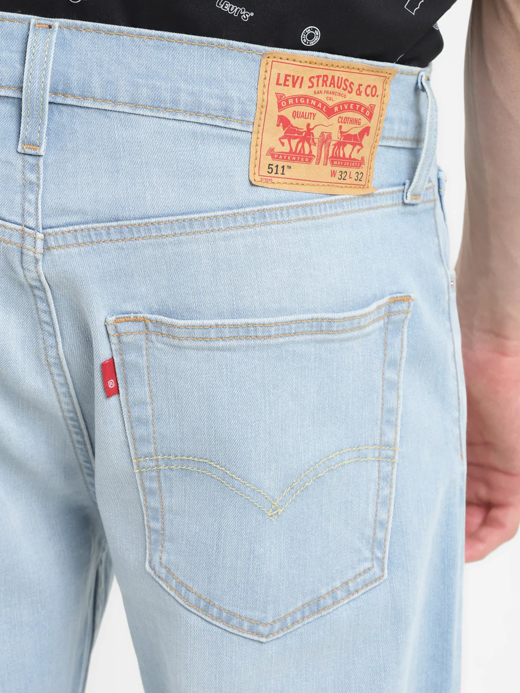 Men's 512 Blue Slim Tapered Fit Mid Rise Jeans - Image 6