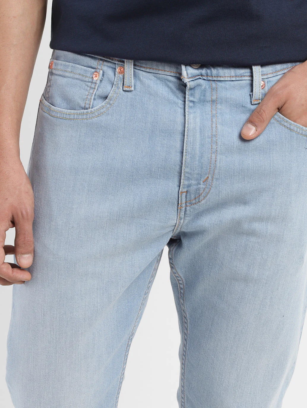 Men's 512 Blue Slim Tapered Fit Mid Rise Jeans - Image 8