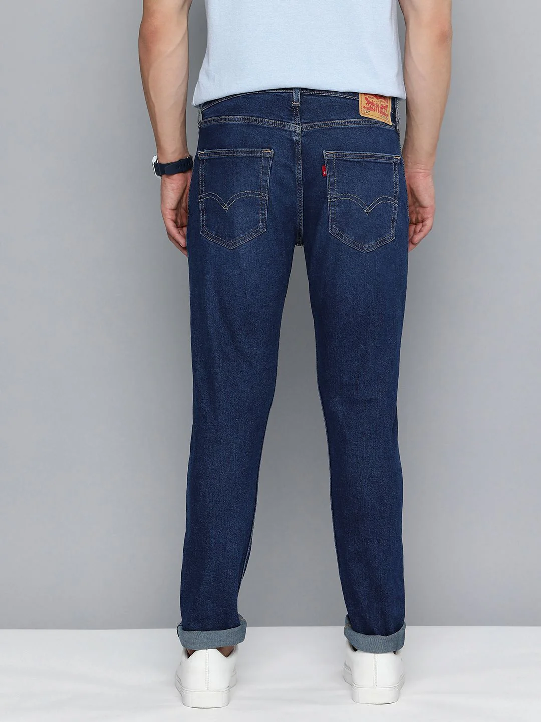 Men's 512 Blue Slim Tapered Fit Mid Rise Jeans - Image 3