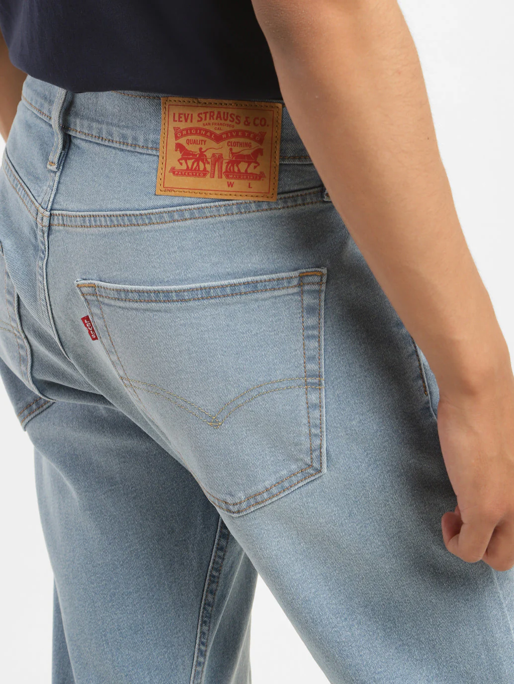 Men's 512 Blue Slim Tapered Fit Mid Rise Jeans - Image 7