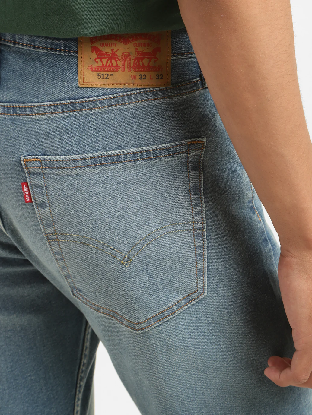 Men's 512 Blue Slim Tapered Fit Mid Rise Jeans - Image 5