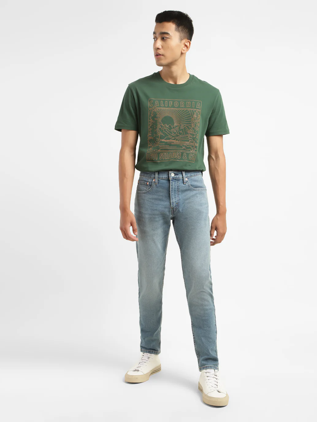 Men's 512 Blue Slim Tapered Fit Mid Rise Jeans - Image 8