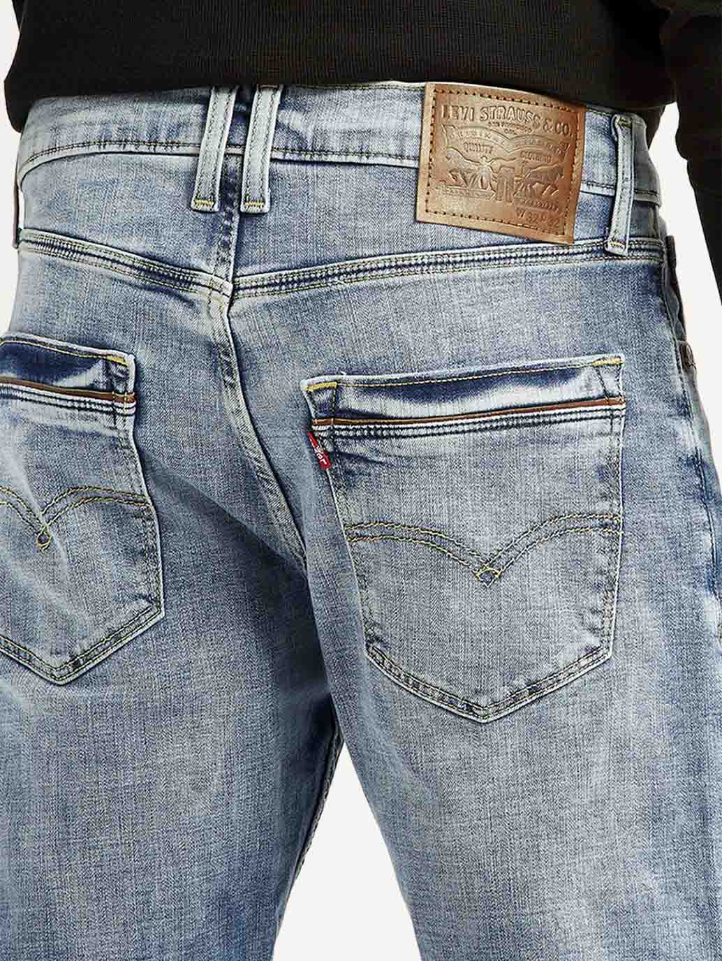 Men's 512 Light Blue Slim Tapered Fit Mid Rise Jeans - Image 5
