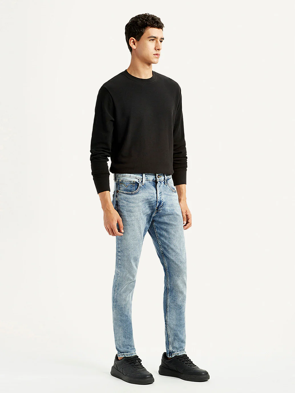 Men's 512 Light Blue Slim Tapered Fit Mid Rise Jeans - Image 6