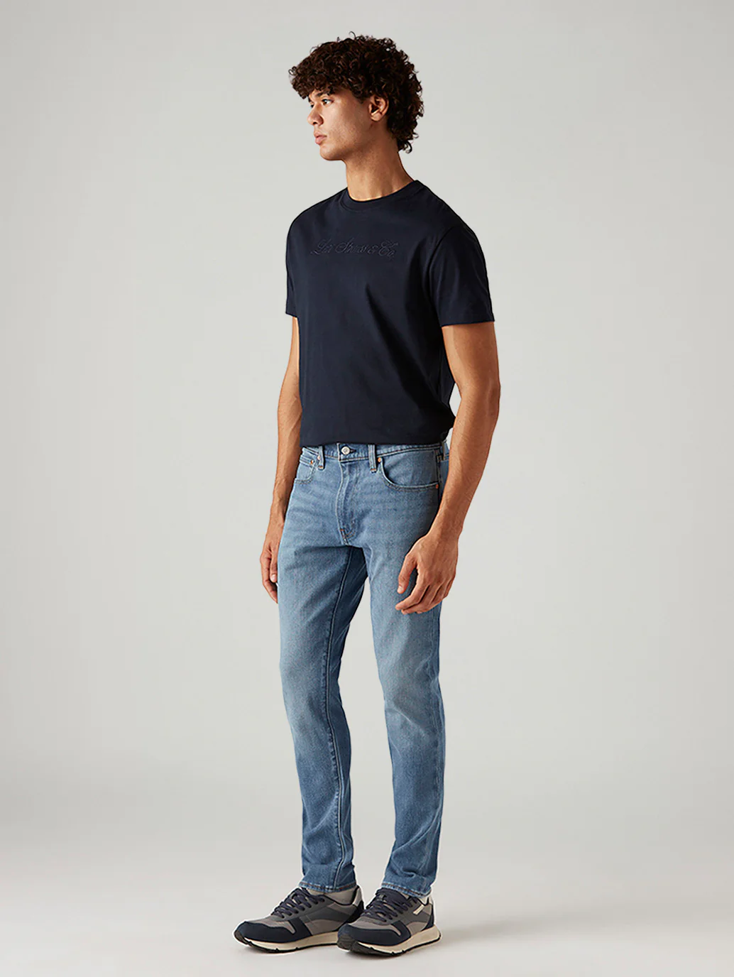 Men's 512 Light Blue Slim Tapered Fit Hyper Stretch Jeans - Image 5