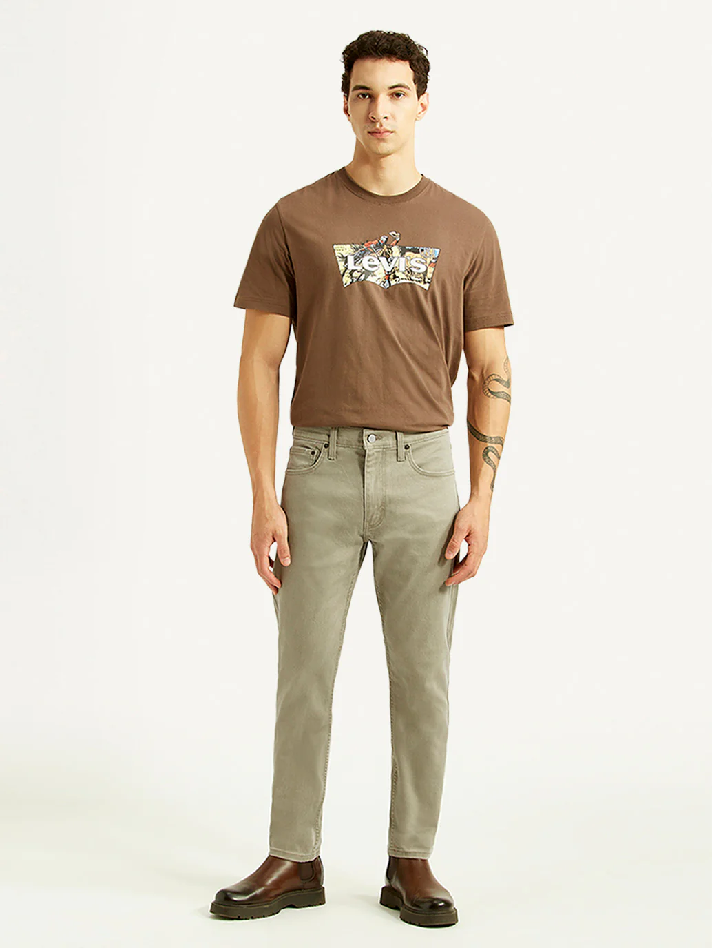 Men's 512 Light Grey Slim Tapered Fit Mid Rise Jeans - Image 2