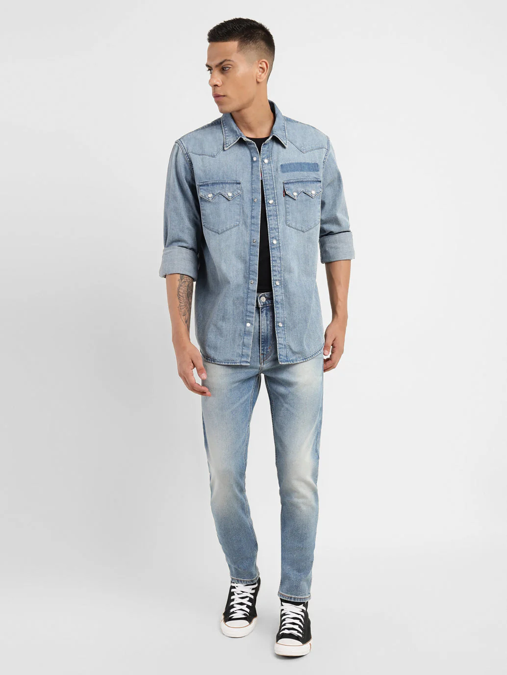 Men's 512 Blue Slim Tapered Fit Mid Rise Jeans