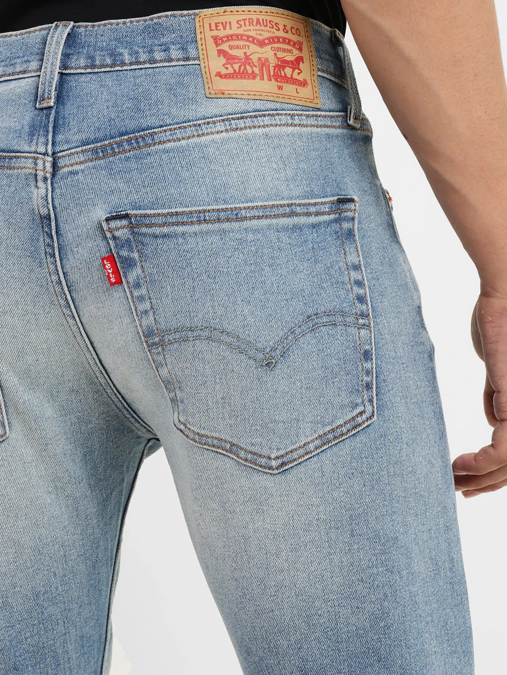 Men's 512 Blue Slim Tapered Fit Mid Rise Jeans - Image 7