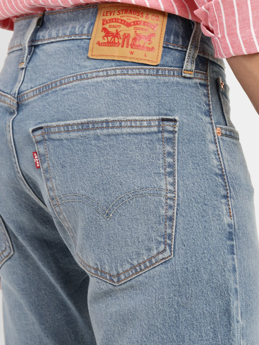 Men's 512 Blue Slim Tapered Fit Mid Rise Jeans - Image 7