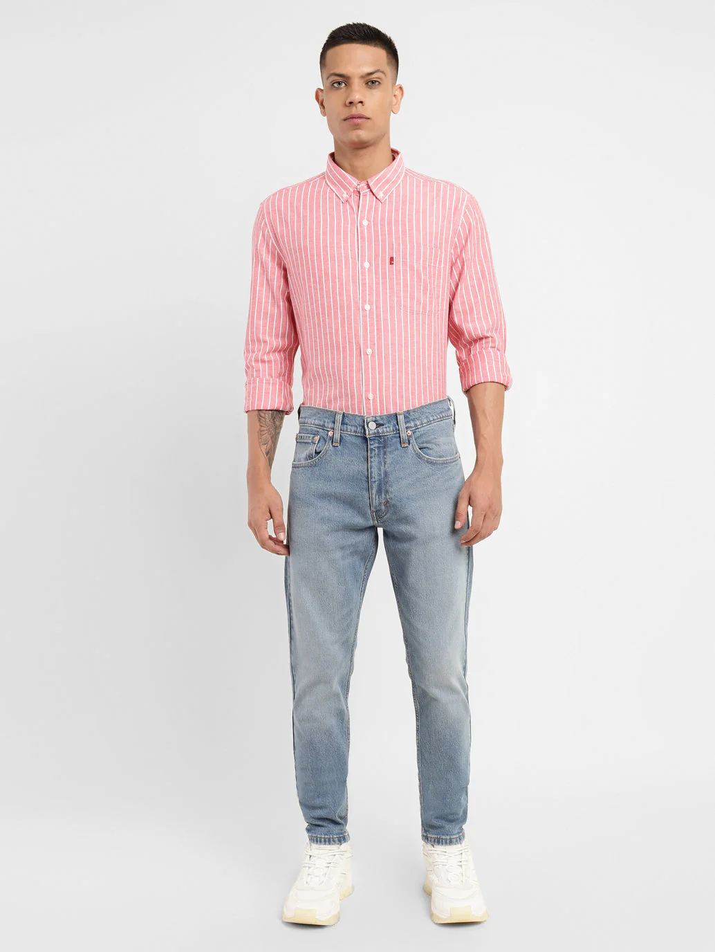 Men's 512 Blue Slim Tapered Fit Mid Rise Jeans - Image 8