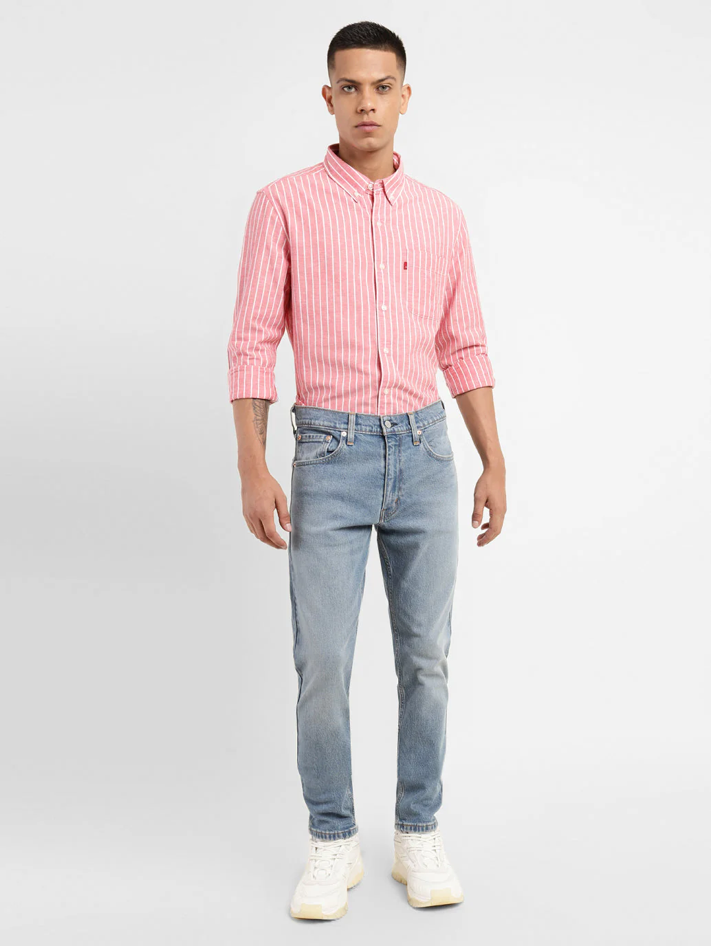 Men's 512 Blue Slim Tapered Fit Mid Rise Jeans - Image 9