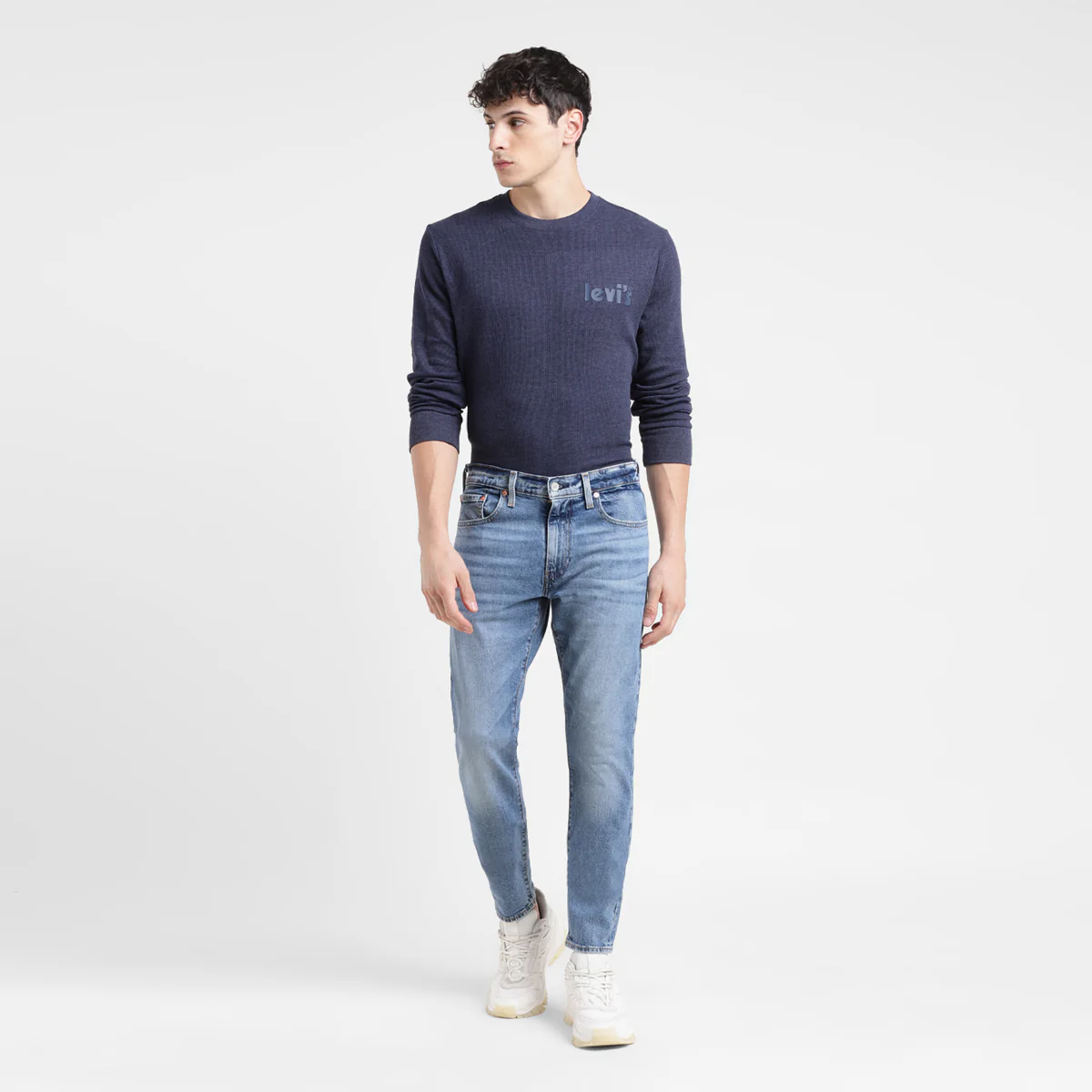 Men's 512 Blue Slim Tapered Fit Mid Rise Jeans - Image 8