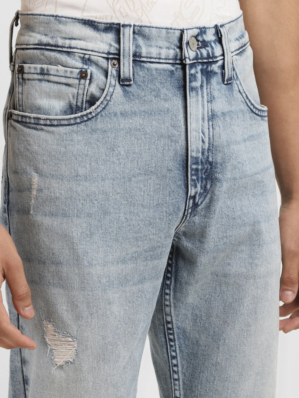 Men's 512 Blue Slim Tapered Fit Mid Rise Jeans - Image 5
