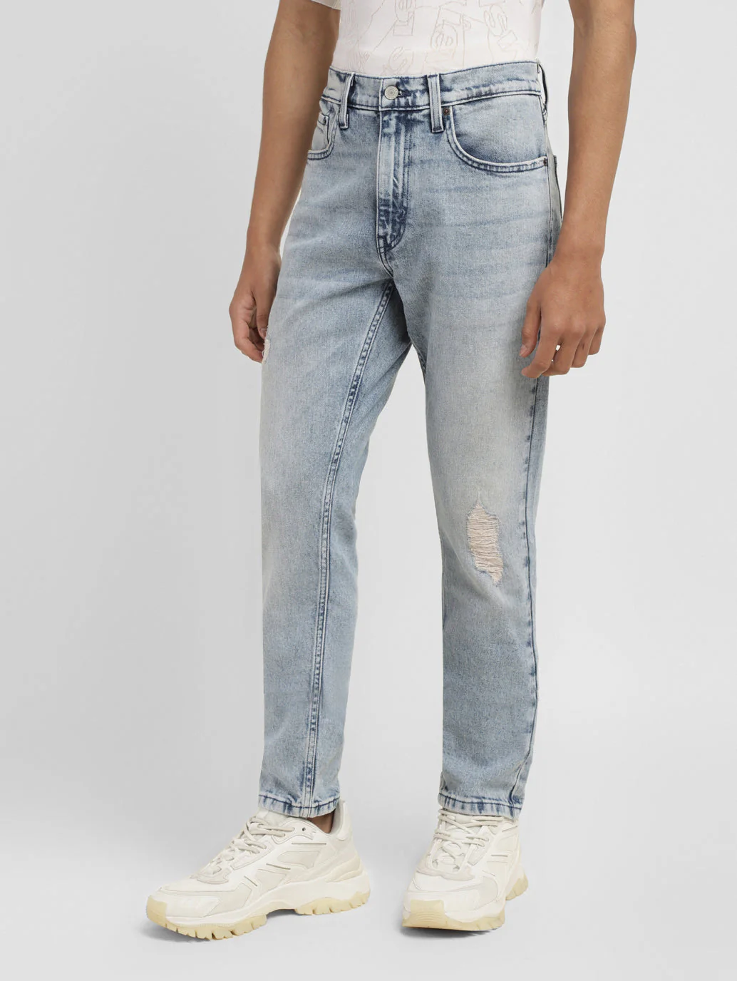 Men's 512 Blue Slim Tapered Fit Mid Rise Jeans - Image 6