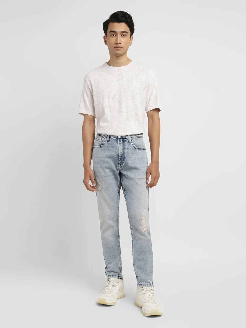 Men's 512 Blue Slim Tapered Fit Mid Rise Jeans - Image 8