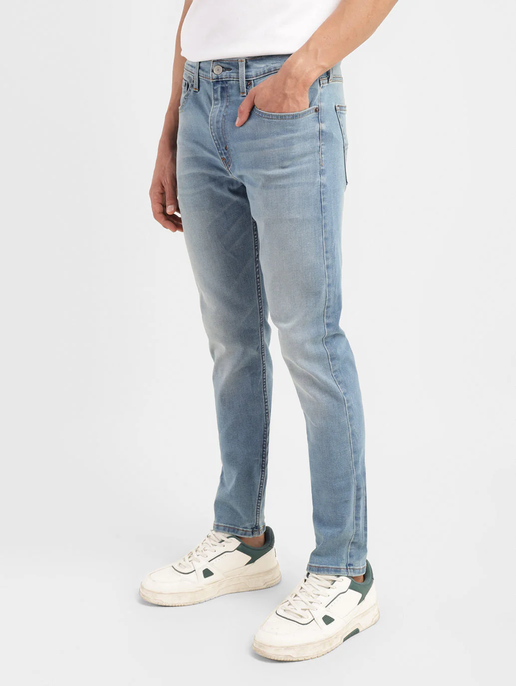 Men's 512 Blue Slim Tapered Fit Mid Rise Jeans - Image 6