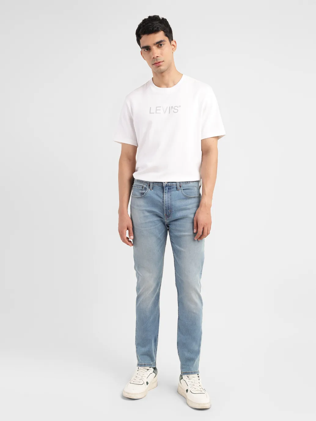 Men's 512 Blue Slim Tapered Fit Mid Rise Jeans - Image 9