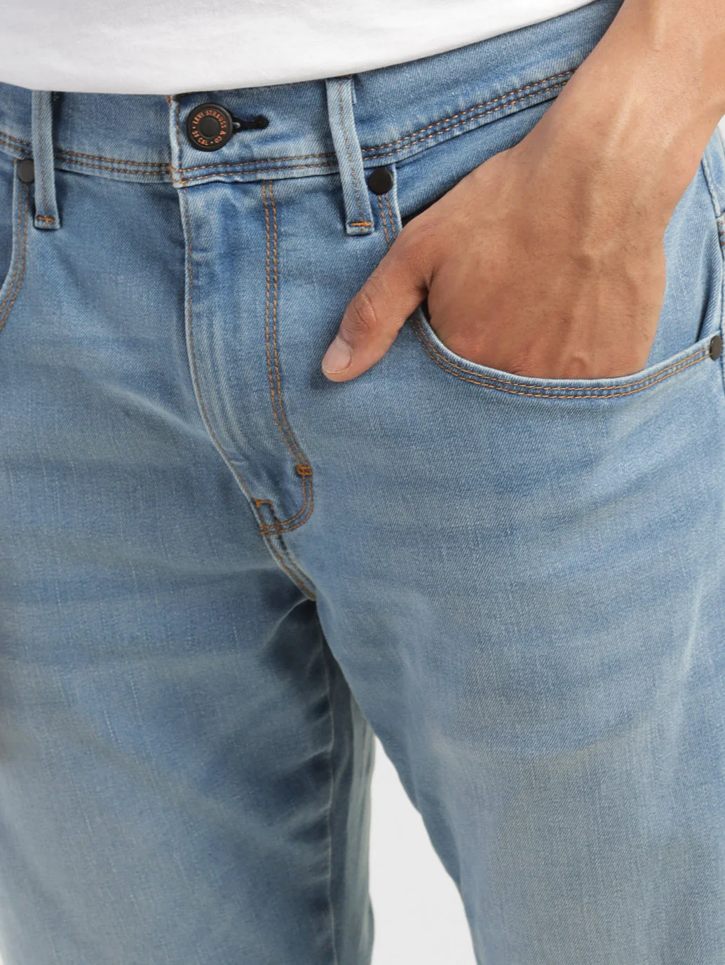 Men's 512 Blue Slim Tapered Fit Mid Rise Jeans - Image 7