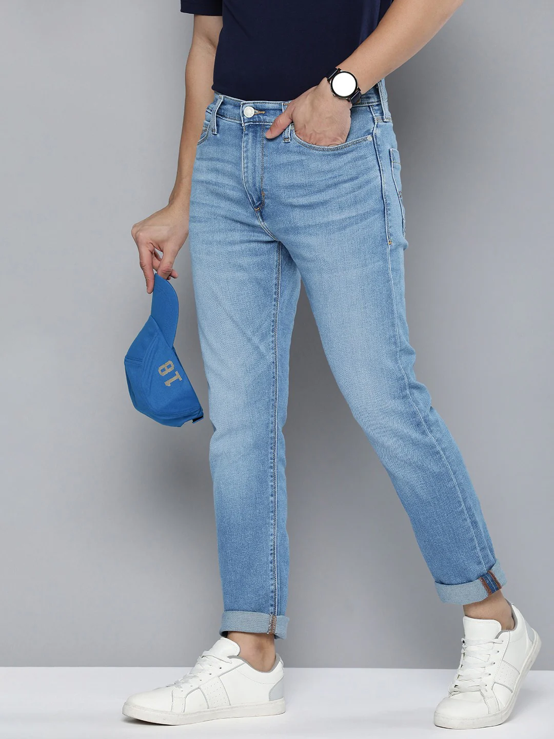 Men's 512 Blue Slim Tapered Fit Mid Rise Jeans - Image 2