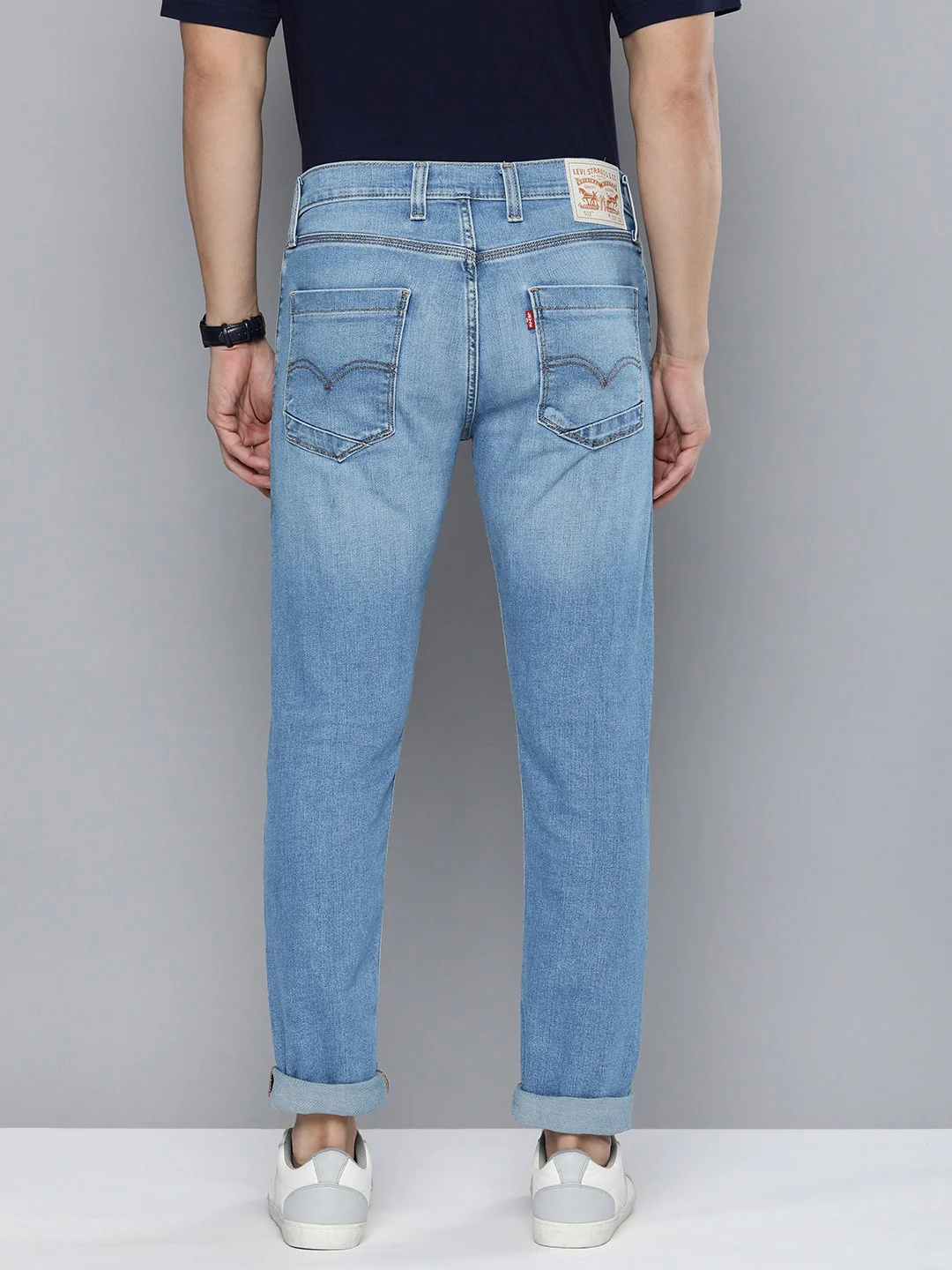 Men's 512 Blue Slim Tapered Fit Mid Rise Jeans - Image 3