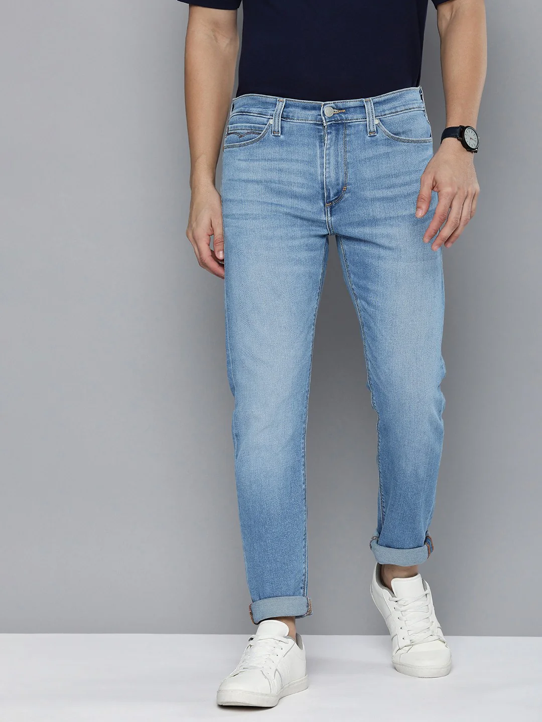 Men's 512 Blue Slim Tapered Fit Mid Rise Jeans - Image 5