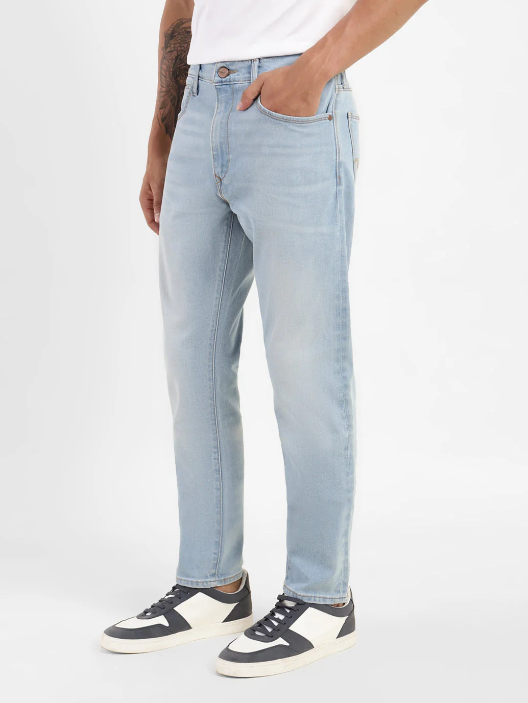 Men's Redloop 512 Blue Slim Tapered Fit Mid Rise Jeans - Image 5