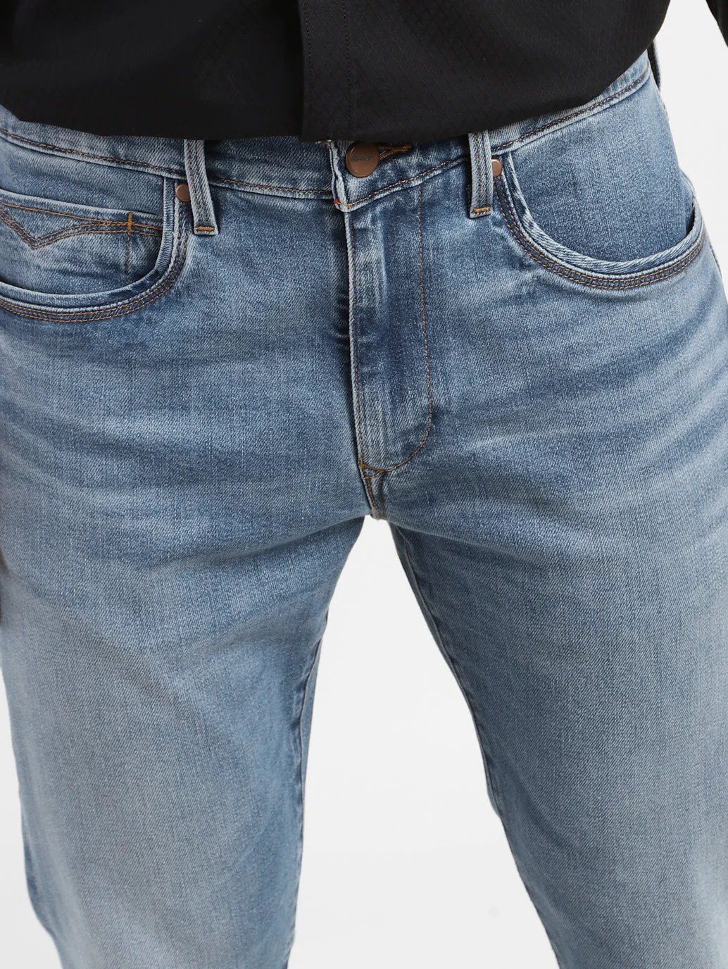 Men's Redloop 512 Blue Slim Tapered Fit Mid Rise Jeans - Image 6