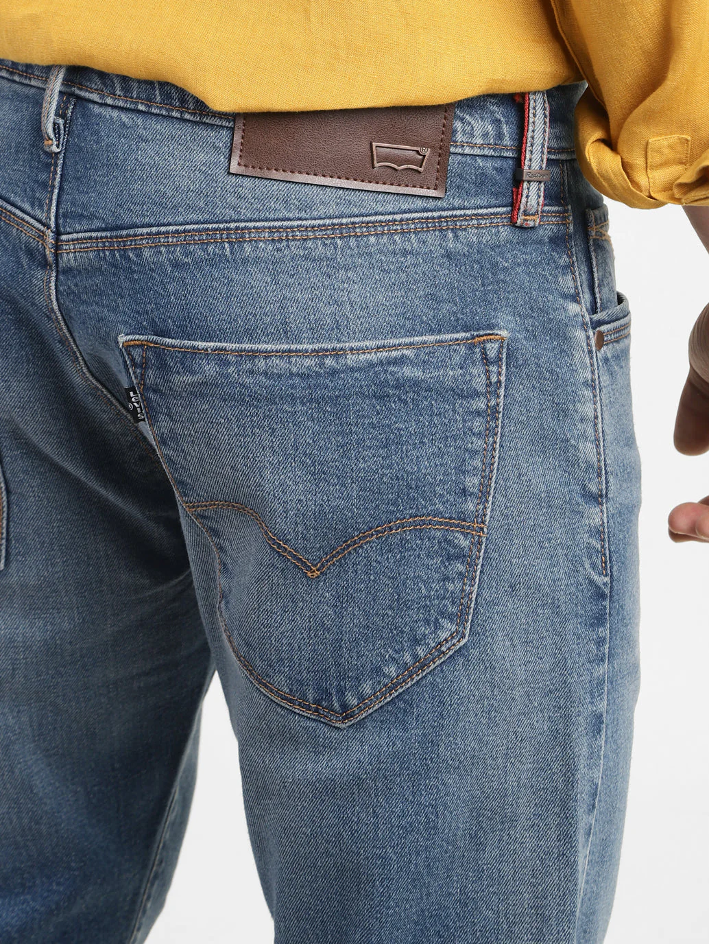Men's Redloop 512 Blue Slim Tapered Fit Mid Rise Jeans - Image 7