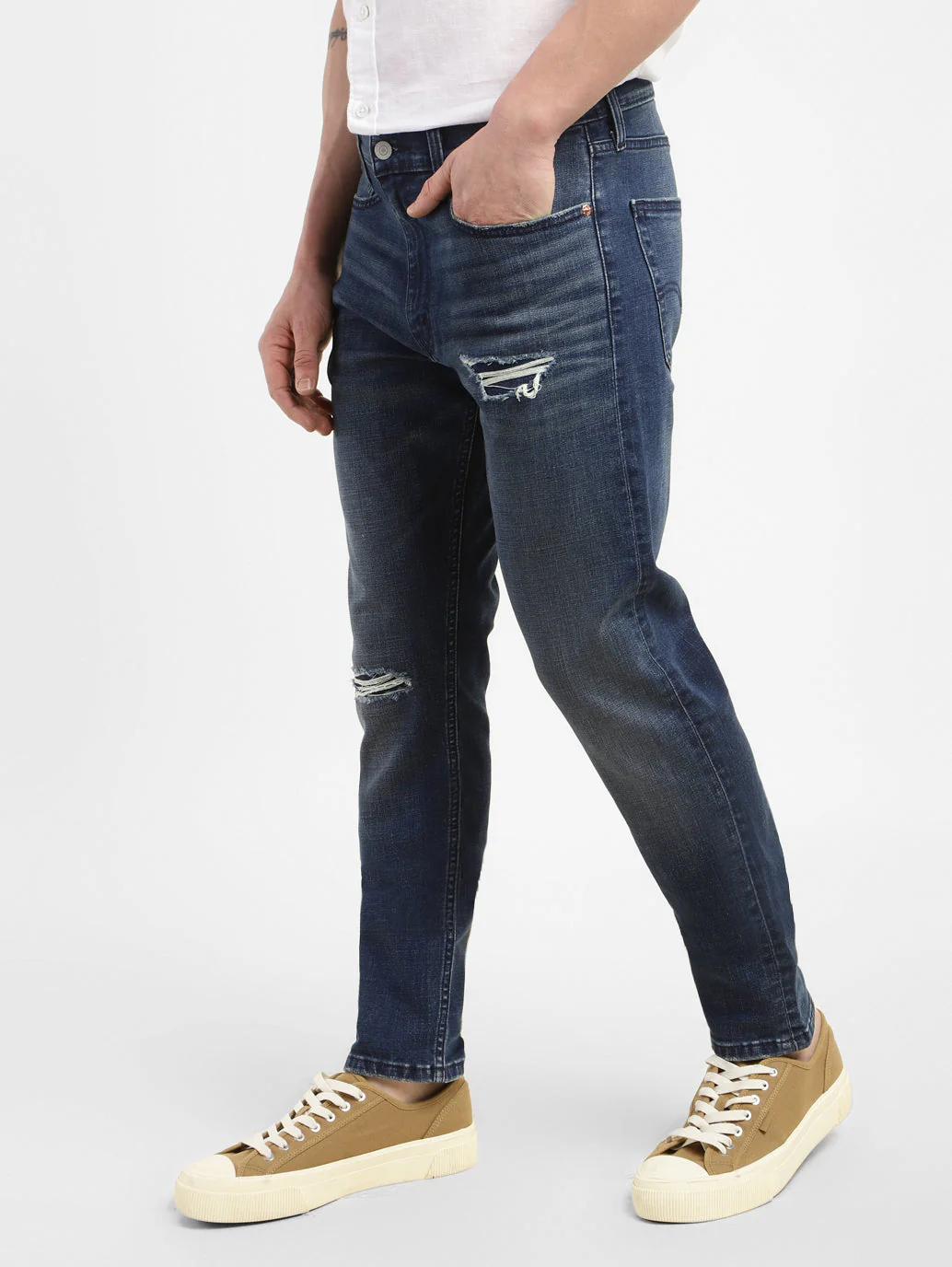 Men's 512 Blue Slim Tapered Fit Mid Rise Jeans - Image 5
