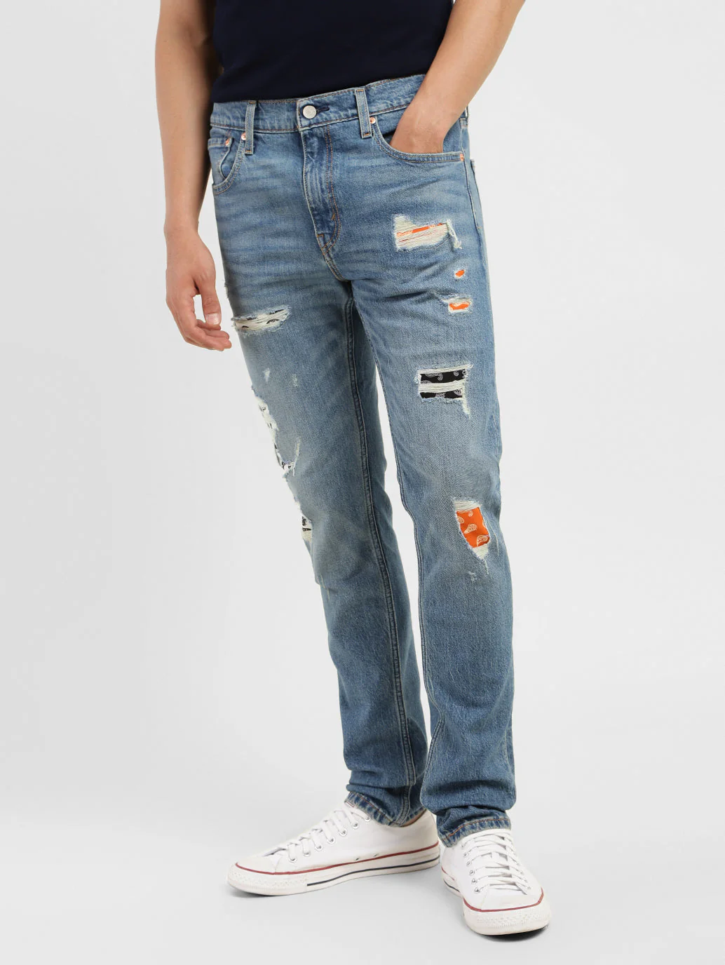 Men's 512 Blue Slim Tapered Fit Mid Rise Jeans - Image 5