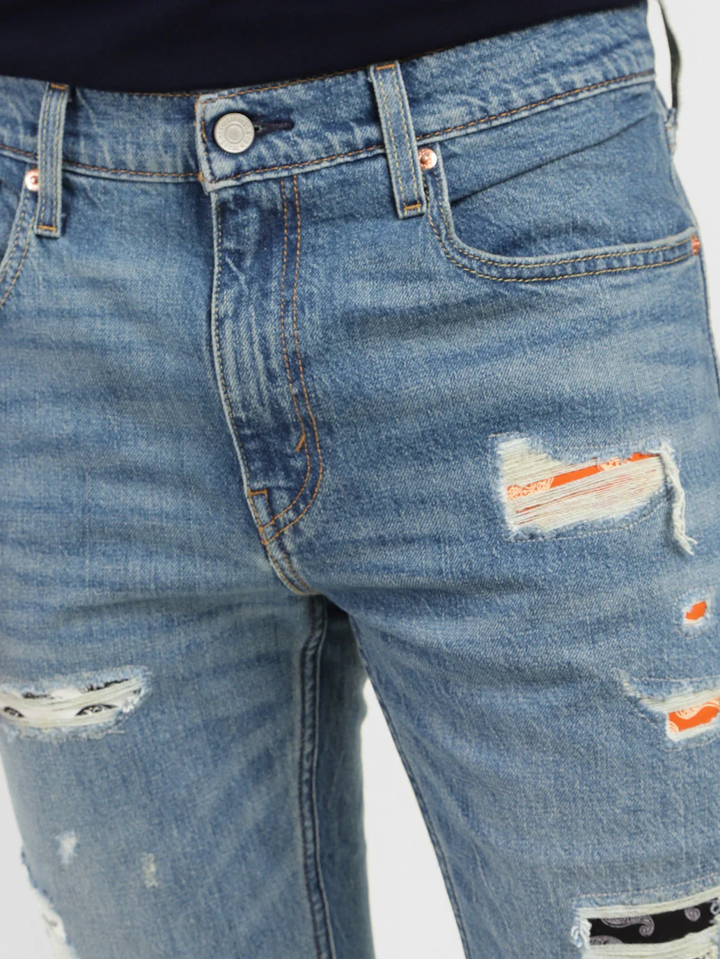 Men's 512 Blue Slim Tapered Fit Mid Rise Jeans - Image 6