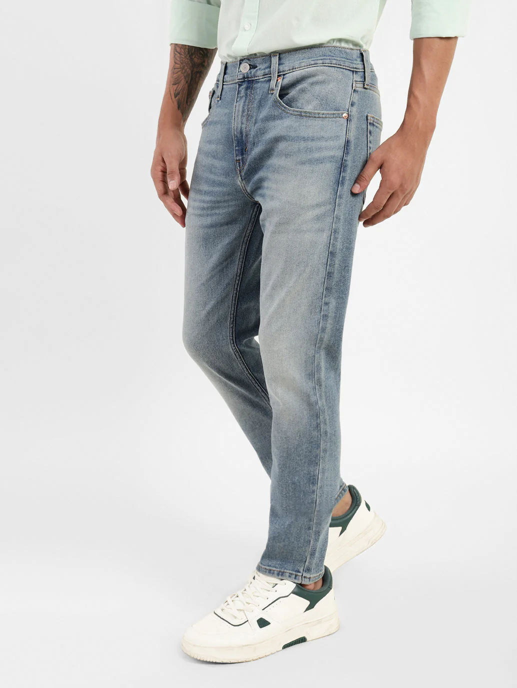 Men's 512 Blue Slim Tapered Fit Mid Rise Jeans - Image 5